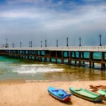 Pondicherry,Pier,View,In,Summer